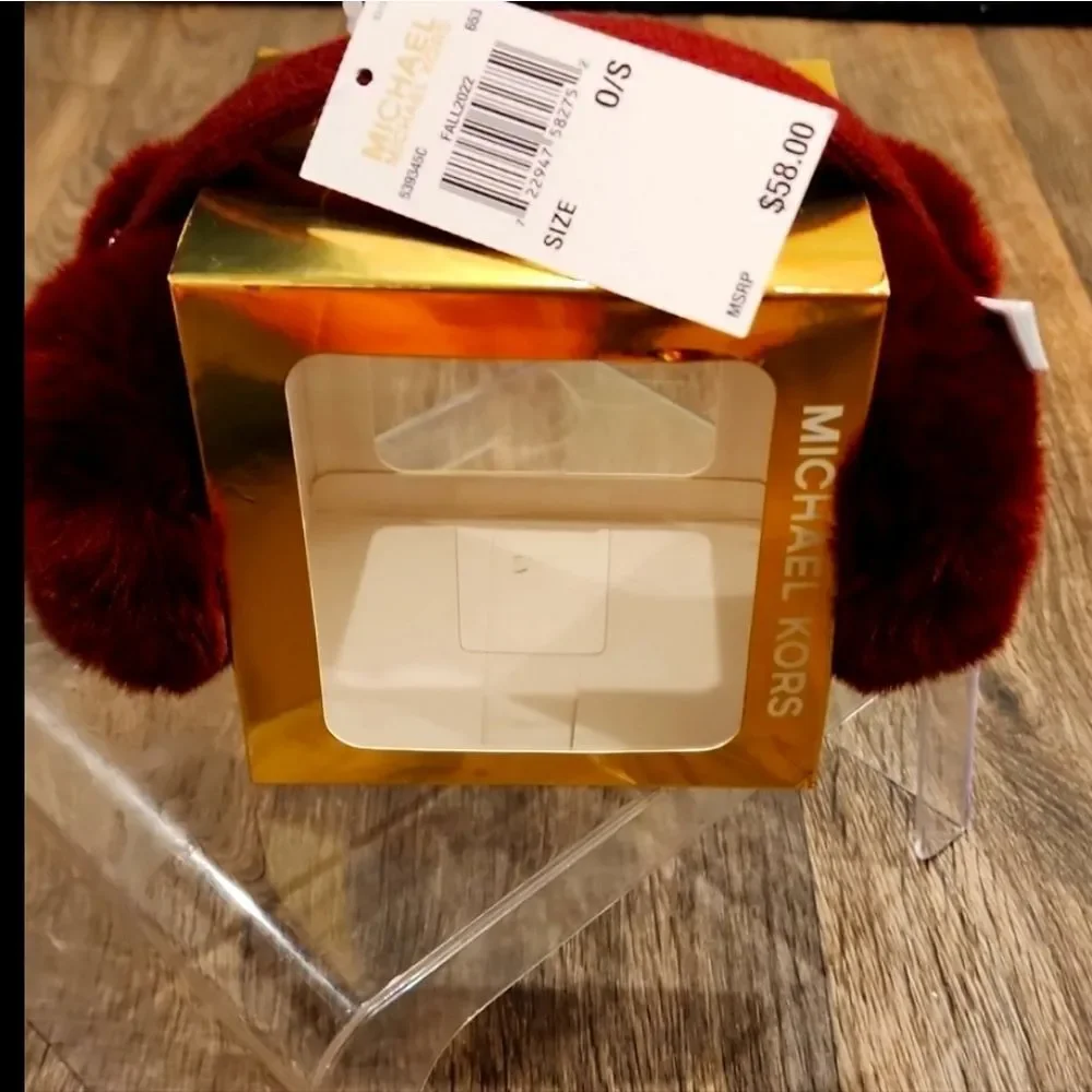Michael Kors‎ Name Plate Earmuffs- Burgandy